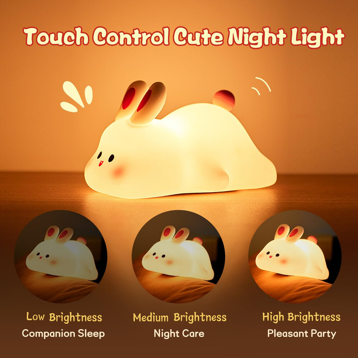 Cute Touch-Sensor Rabbit/Duck Night Light