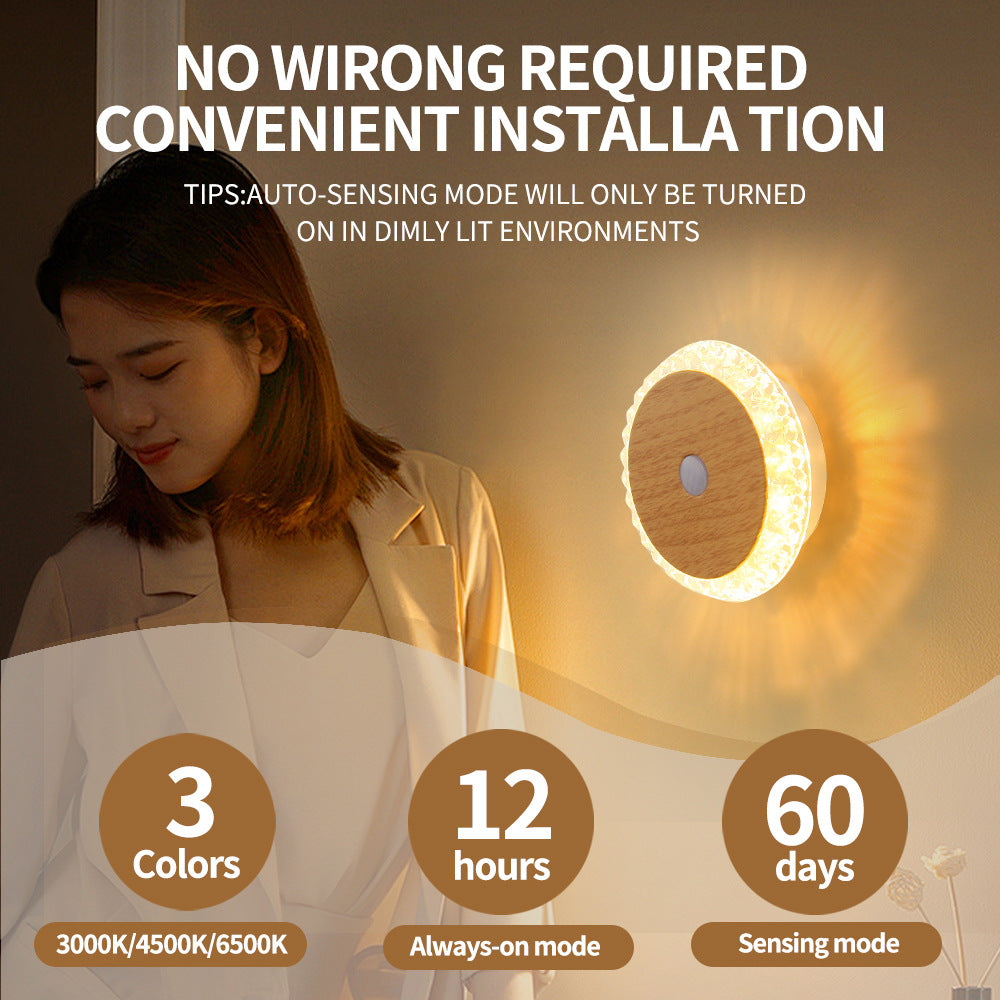 ALNEXA Smart Rechargeable Motion-sensor Wall Light Bedside Night Light