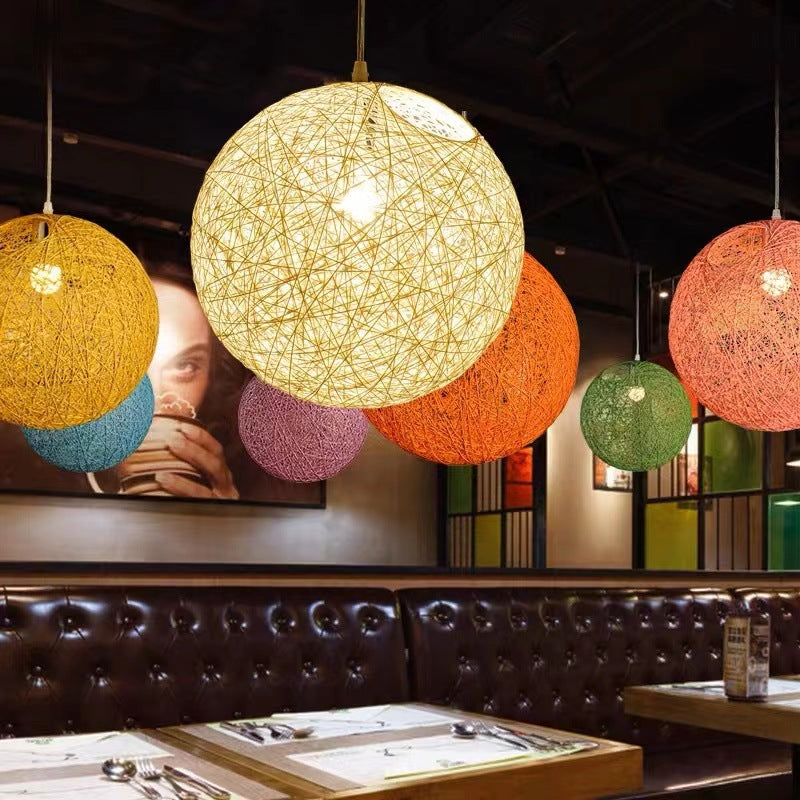 ALNEXA Hemp Ball Pendant Light