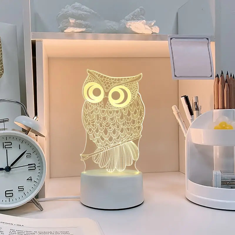 ALNEXA Owl Illusion 3D Night Light