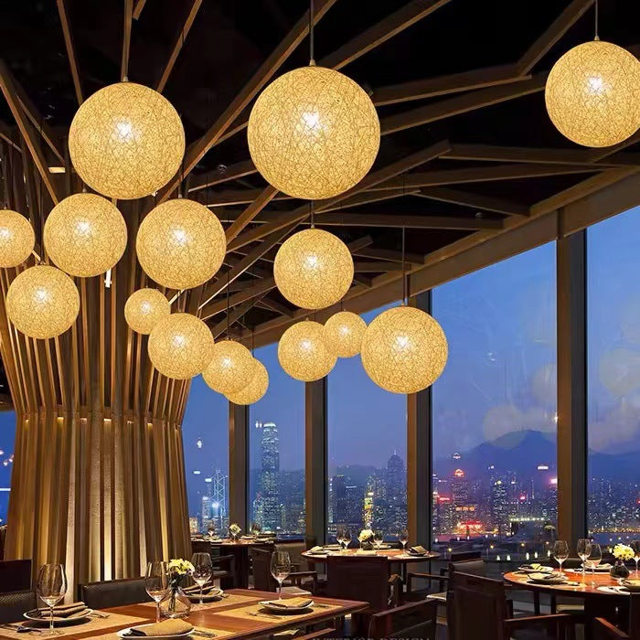 ALNEXA Hemp Ball Pendant Light