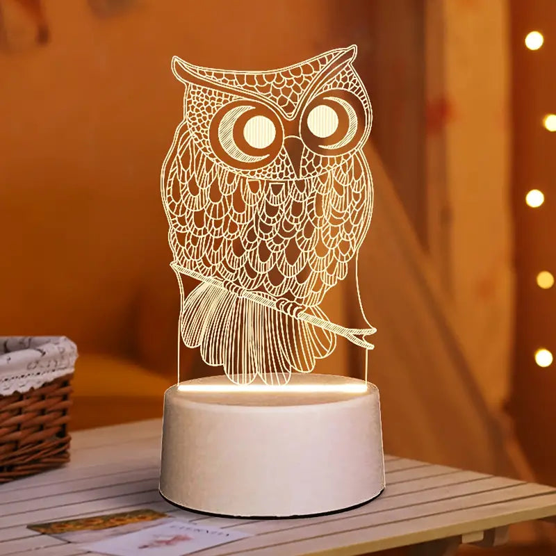 ALNEXA Owl Illusion 3D Night Light