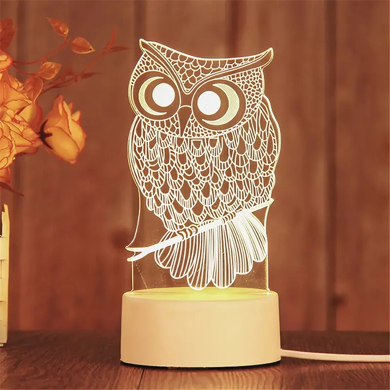ALNEXA Owl Illusion 3D Night Light