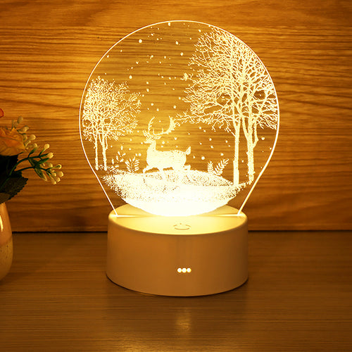 Creative LED Cartoon Night Light for Bedroom (3D)