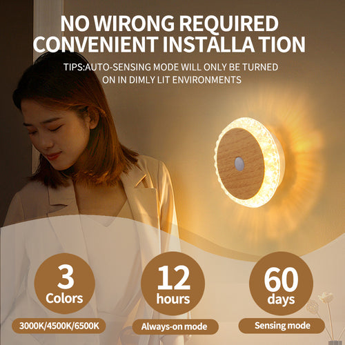 ALNEXA Smart Rechargeable Motion-sensor Wall Light Bedside Night Light