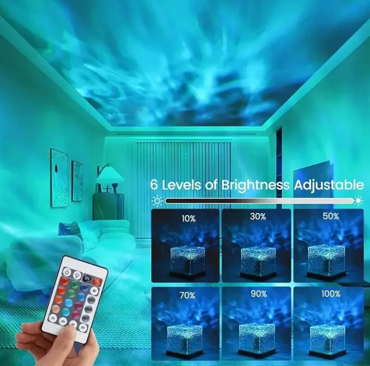 ALNEXA AuroraWave Crystal Water Projector Light