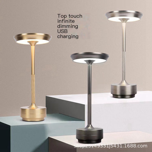 ALNEXA Cordless Bar Table Lamp – Aluminium Touch Dimming Light