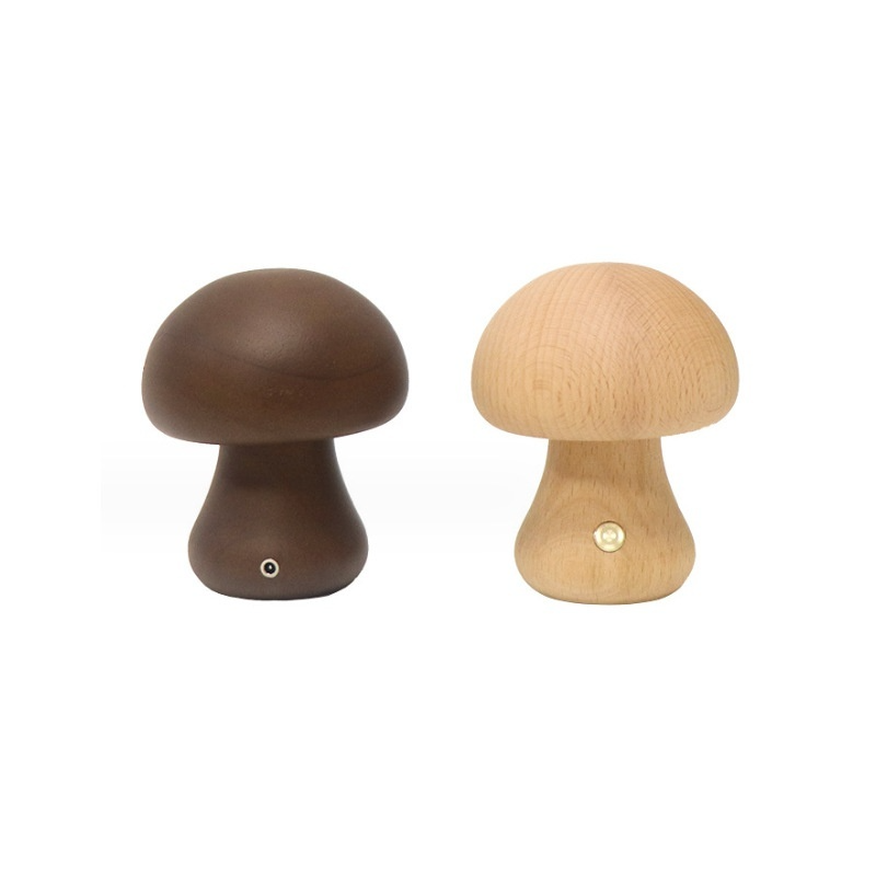 ALNEXA Wooden Mushroom Night Lamp Gift
