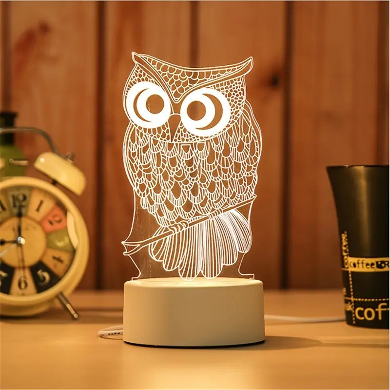 ALNEXA Owl Illusion 3D Night Light