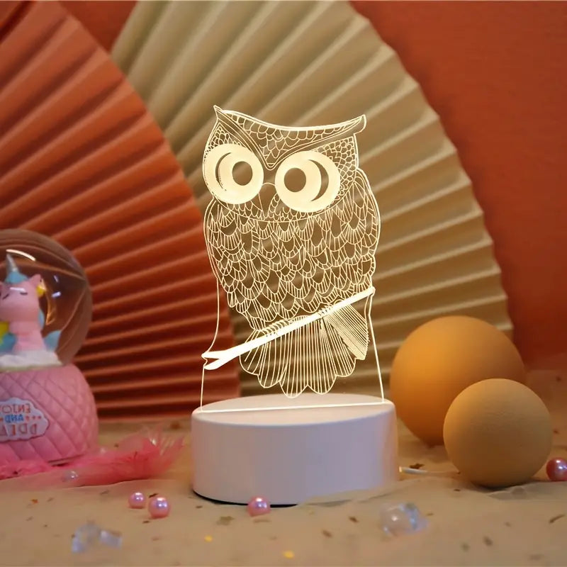 ALNEXA Owl Illusion 3D Night Light