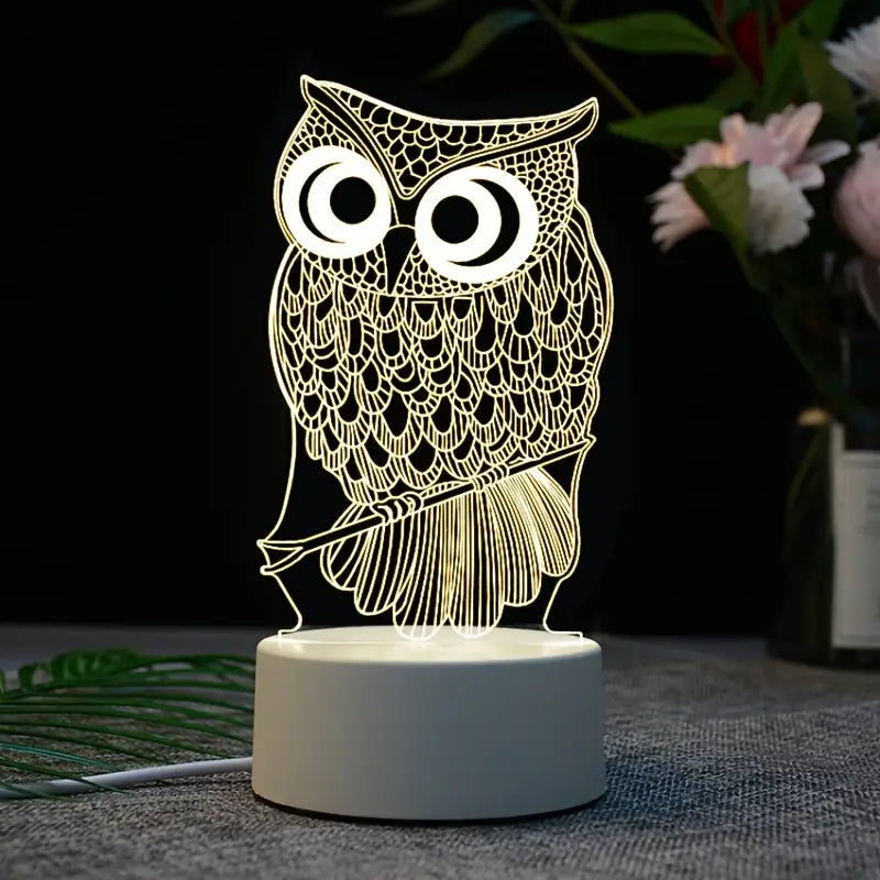 ALNEXA Owl Illusion 3D Night Light