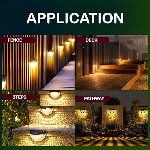 ALNEXA LED Solar Powered Fence Lights